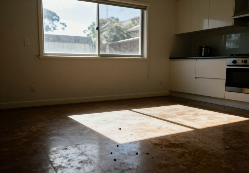 Rodent infestation in a Wattle Grove garage before treatment